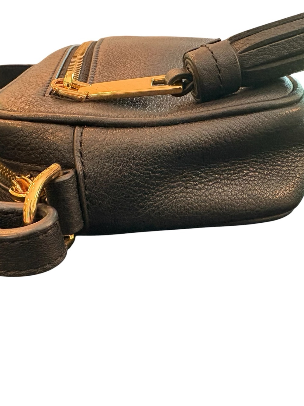 Marc Jacobs Black Leather Zoom Crossbody Bag Black - Picture 12 of 13